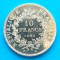 FRANTA 10 FRANCI 1965 ARGINT STARE AUNC P