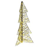 vidaXL Brad de Crăciun cu 160 LED Alb cald 150 cm Ratan 42019221