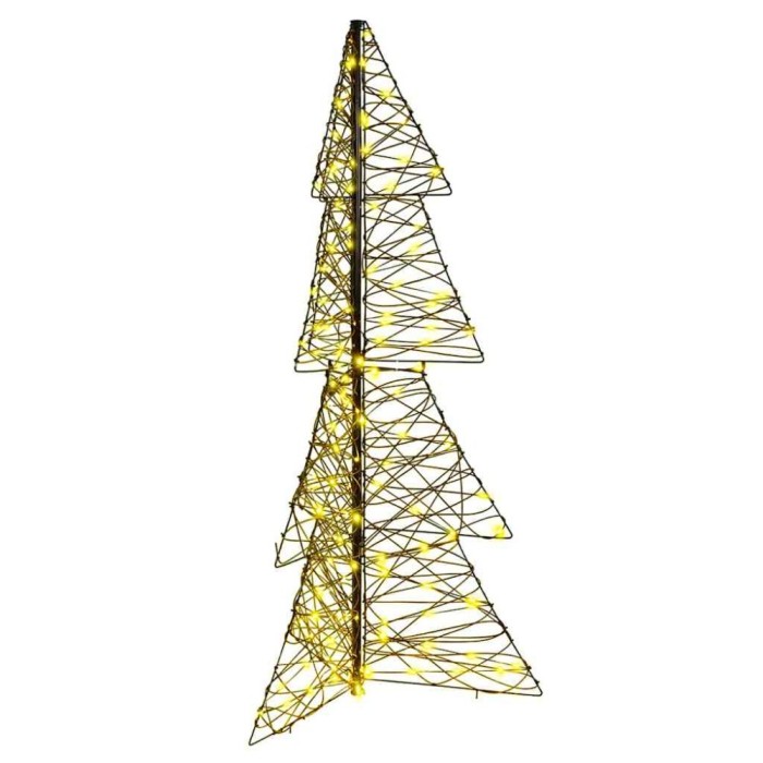 vidaXL Brad de Crăciun cu 160 LED Alb cald 150 cm Ratan 42019221