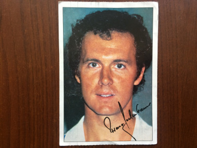 Franz Beckenbauer BRAVO Autogrammkarte foto poza cu autograf fotbalist germania foto