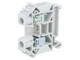 Conector Șine 0,5-16mm2 1 Pista 2 Borne Gri 10mm