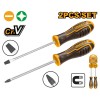 Set surubelnite cr-v si - 2 pcs - Ingco HKSD0248