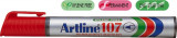 Permanent Marker Artline 107, Corp Plastic, Varf Rotund 1.5mm - Rosu