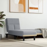 vidaXL Șezlong, gri deschis, material textil