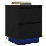 Cumpara ieftin Noptiera cu lumini LED Negru 38x34x50 cm