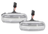 Set lampa semnalizare laterala AUDI A3 (8P), 05.2003-04.2008; A4 (B6/B7), 11.2000-2008; A6 (C5/C6), 06.2001-03.2011, dynamic indicator; LED; transpar