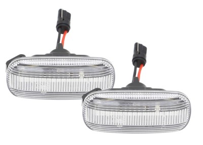 Set lampa semnalizare laterala AUDI A3 (8P), 05.2003-04.2008; A4 (B6/B7), 11.2000-2008; A6 (C5/C6), 06.2001-03.2011, dynamic indicator; LED; transpar foto