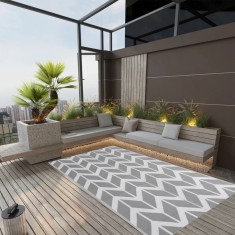 vidaXL Covor de exterior, ARAKIL gri, 160 x 230 cm, PP