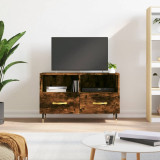 Comodă TV, stejar fumuriu, 80x36x50 cm, lemn prelucrat, vidaXL