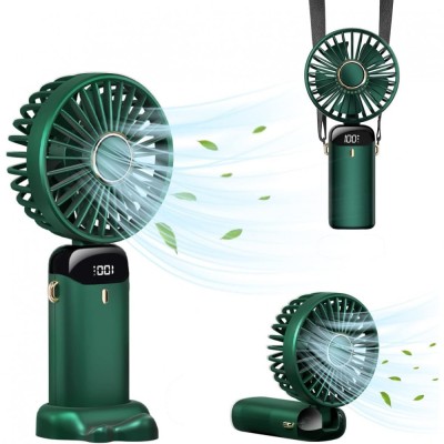 Ventilator ultra portabil cu aromaterapie, flippy, 3 in 1, de mana, de birou, de gat, 5 trepte de viteza, incarcare usb, autonomie 12h, pliabil, cu ec foto