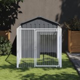 VidaXL Cușcă c&acirc;ine cu țarc antracit 117x201x123 cm oțel galvanizat