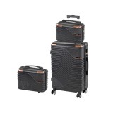 Cumpara ieftin TraveLux Urban XIII gurul&oacute;s bőr&ouml;nd szett fekete
