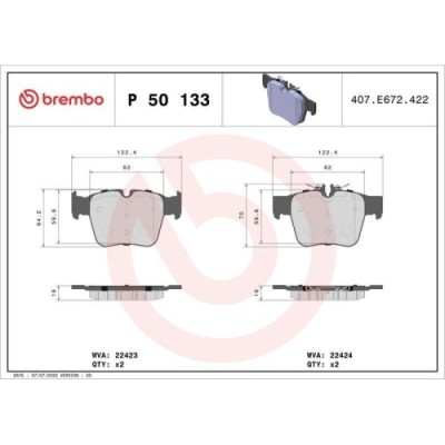 Placute frana Mercedes Clasa C (W205) 07.13-02.23, Clasa C Convertible (A205) 06.16-04.23, Clasa C Coupe (C205) 10.15-04.23, Clasa C T-Model (S205) 0 foto
