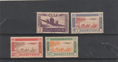 Mauritania 1942 - Posta aeriana , 4 valori,vezi scan verso,Mi.144-147 foto