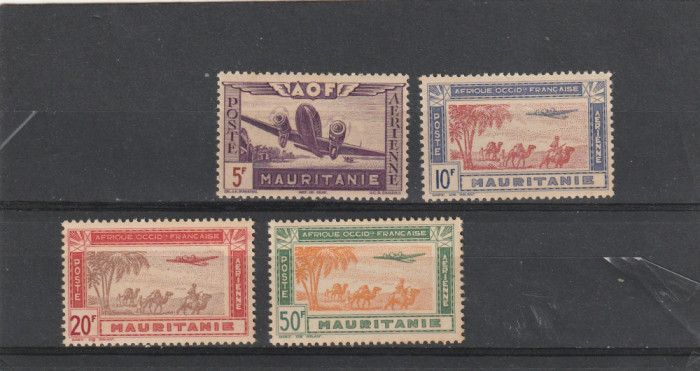 Mauritania 1942 - Posta aeriana , 4 valori,vezi scan verso,Mi.144-147