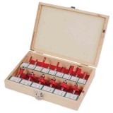 Raider 158304 - Set cutite frezat tija 8 mm ambalaj lemn 15 bucati