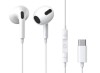 CASTI Baseus Encok C17, pt smartphone, control volum + microfon pe fir, conectare prin cablu USB Type-C, lungime cablu 1.1m, alb &quot;NGCR010002&quot; (timbru