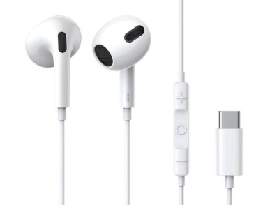 CASTI Baseus Encok C17, pt smartphone, control volum + microfon pe fir, conectare prin cablu USB Type-C, lungime cablu 1.1m, alb &amp;quot;NGCR010002&amp;quot; (timbru foto