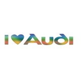 Cumpara ieftin Sticker Auto , zAudi Love 2, , Autocolant Personalizat cu Design Elegant si Modern