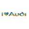 Sticker Auto , zAudi Love 2, , Autocolant Personalizat cu Design Elegant si Modern