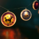 Sir LED de Halloween, 10 LED, model discuri 2 x AA - 1,35 m