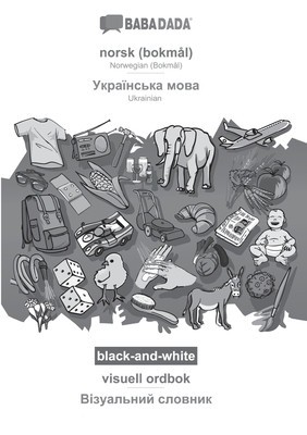 BABADADA black-and-white, norsk - Ukrainian (in cyrillic script), visuell ordbok - visual dictionary (in cyrillic script): Norwegian - Ukrainian (in c foto