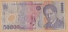 (5) BANCNOTA ROMANIA - 50.000 LEI 2001, POLYMER, PORTRET GEORGE ENESCU, STARE BUNA