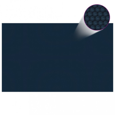 Folie solară plutitoare de piscină negru/albastru 260x160 cm PE foto