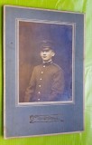 E564-I-CDV FOTO INFANTERIST USA ANII 1900 CARTON GROS STARE F. BUNA. BIRO STUDIO