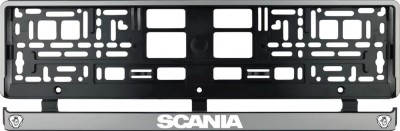 Set 2 bucati, suport numar inmatriculare argintiu Scania III foto