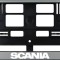 Set 2 bucati, suport numar inmatriculare argintiu Scania III