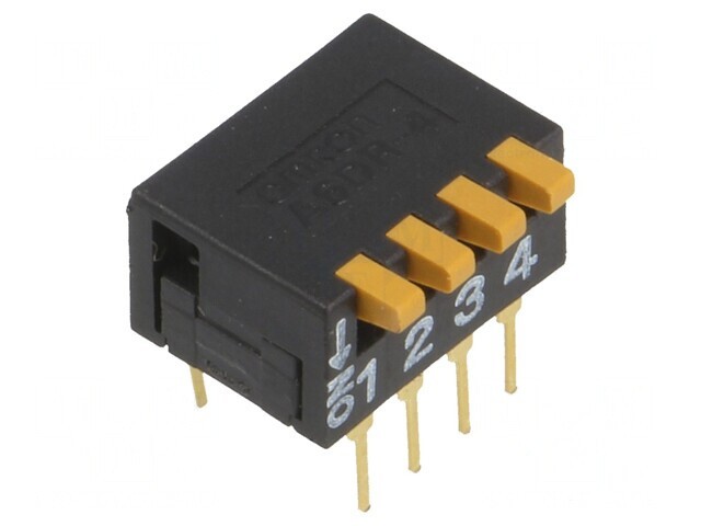 Comutator DIP-SWITCH 4 secțiuni ON-OFF 0,03A 30VDC