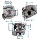 Kit cilindru set motor scuter/ATV GY6 80cc (47mm) 4T racire aer