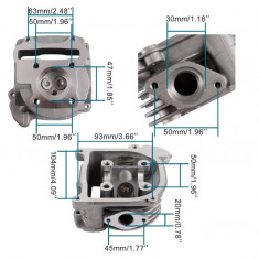 Kit cilindru set motor scuter/ATV GY6 80cc (47mm) 4T racire aer