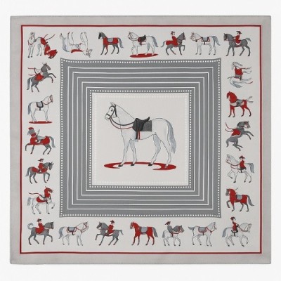 Esarfa din satin Ecvestra foto