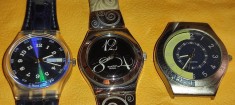 3 CEASURI QUARTZ Swatch FARA BATERIE PT. COLECTIONARI