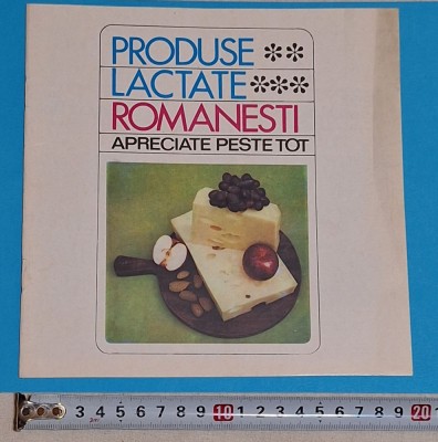 PRODUSE LACTATE ROMANESTI reclama/pliant vechi anul 1969 foto