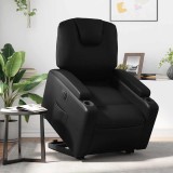 VidaXL Fotoliu rabatabil electric cu ridicare, negru, piele ecologică 3204444