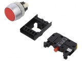 Comutator apăsare 22mm 1 NC roșu