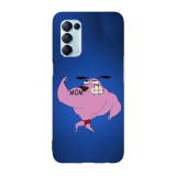 Husa compatibila cu Oppo A52, Viceversa, model Buffed Courage the cowardly dog, Silicon, TPU, Transparent, Carcasa