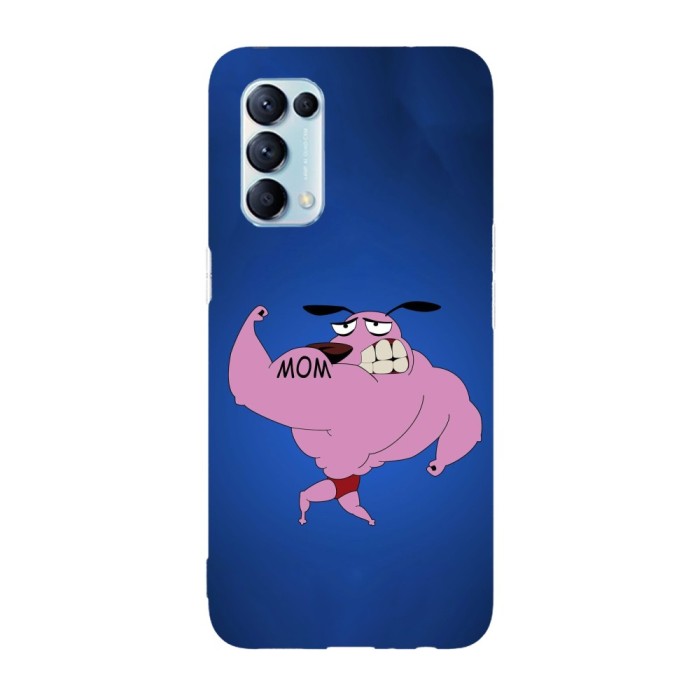 Husa compatibila cu Oppo A54 5G, Viceversa, model Buffed Courage the cowardly dog, Silicon, TPU
