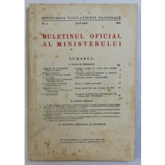 BULETINUL OFICIAL AL MINISTERULUI , No. 1 , IANUARIE , 1939