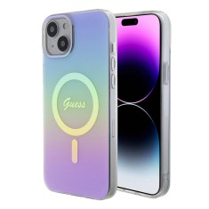Husa iPhone 15 originala Guess IML Iridescent MagSafe, mov, GUHMP15SHITSU foto