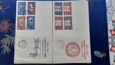 1958-Ziua marcii-Mi=1750A-1757A-2 buc.-FDC-RAR foto