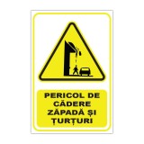 Indicator avertizare &bdquo;Pericol de cădere zăpadă și țurțuri&rdquo;