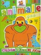 Animale de la zoo. Carte de colorat