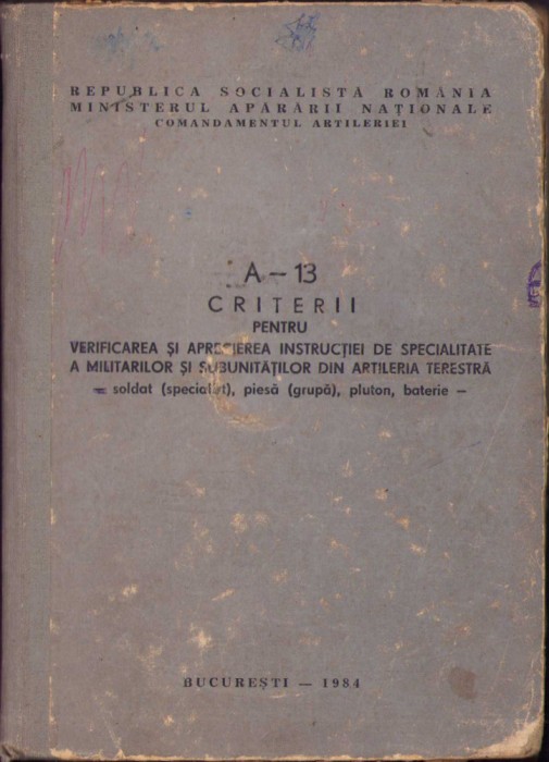 HST C680 Criterii pentru verificarea și aprecierea instrucției ... 1984