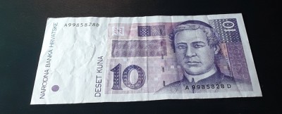 Bancnota 10 kuna 1993 foto