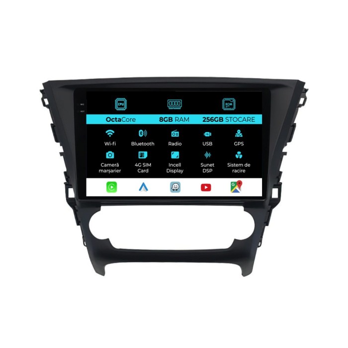Navigatie Dedicata Toyota Avensis (2015-2018), 9 Inch, 8Gb Ram, 256Gb stocare, Carplay