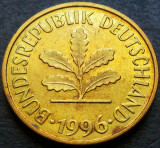 Moneda 5 PFENNIG - GERMANIA, anul 1996 * cod 2844 - litera F